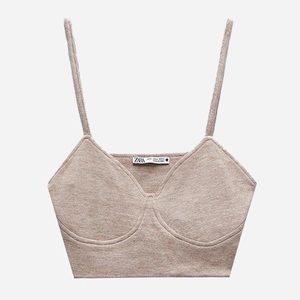 Zara Knit Crop Top Sz S